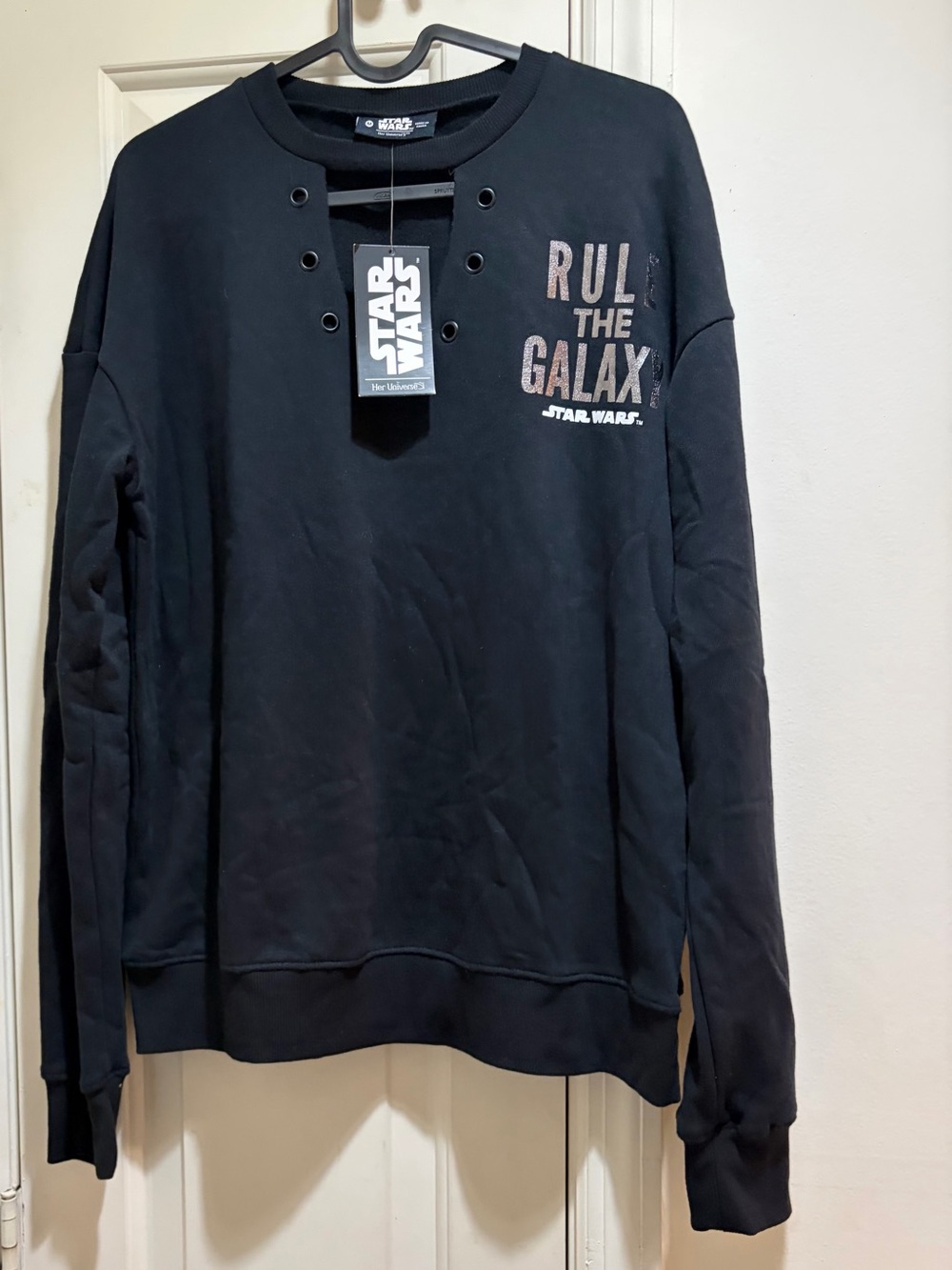 Star Wars Her Universe Black 'Rule the Galaxy' Crewneck Sweatshirt